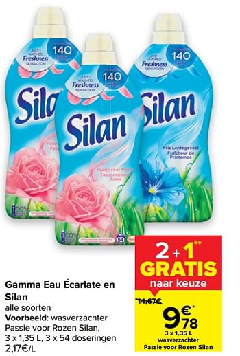 Promotions Wasverzachter passie voor rozen silan - Silan - Valide de 14/04/2021 à 26/04/2021 chez Carrefour
