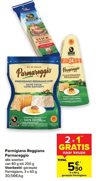 Promoties Geraspte parmigiano - Parmareggio - Geldig van 14/04/2021 tot 26/04/2021 bij Carrefour
