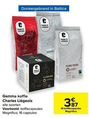 Promoties Koffiecapsules magnifico - Huismerk - Carrefour  - Geldig van 14/04/2021 tot 26/04/2021 bij Carrefour
