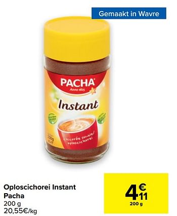 Promoties Oploscichorei instant pacha - Pacha - Geldig van 14/04/2021 tot 26/04/2021 bij Carrefour