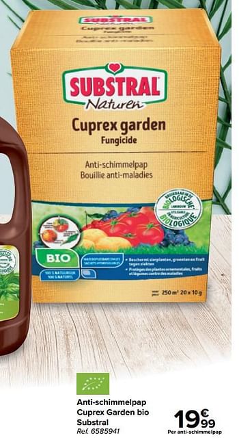 Promoties Anti-schimmelpap cuprex garden bio substral - Substral - Geldig van 14/04/2021 tot 26/04/2021 bij Carrefour