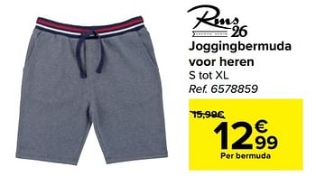 Promoties Joggingbermuda voor heren - Huismerk - Carrefour  - Geldig van 14/04/2021 tot 26/04/2021 bij Carrefour