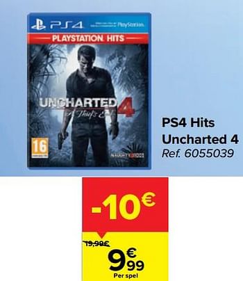 Promoties Ps4 hits uncharted 4 - Naughty Dog - Geldig van 14/04/2021 tot 26/04/2021 bij Carrefour