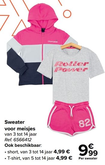 Promotions Sweater voor meisjes - Produit maison - Carrefour  - Valide de 14/04/2021 à 26/04/2021 chez Carrefour