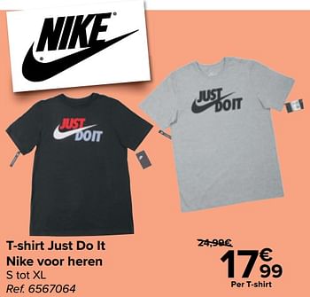 Promoties T-shirt just do it nike voor heren - NIKE - Geldig van 14/04/2021 tot 26/04/2021 bij Carrefour