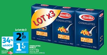 Promotions Coquillettes barilla - Barilla - Valide de 14/04/2021 à 20/04/2021 chez Auchan Ronq