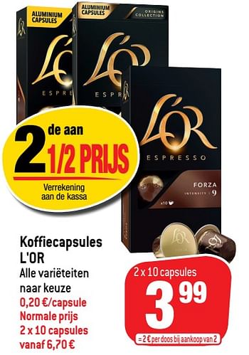 Promoties Koffiecapsules l`or - Douwe Egberts - Geldig van 14/04/2021 tot 27/04/2021 bij Match