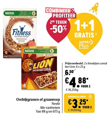 Promoties Nestlé breakfast cereal bar lion - Nestlé - Geldig van 15/04/2021 tot 21/04/2021 bij Delhaize