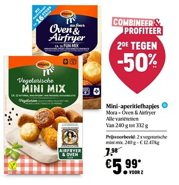 Promoties Mora vegetarische mini mix - Mora - Geldig van 15/04/2021 tot 21/04/2021 bij Delhaize