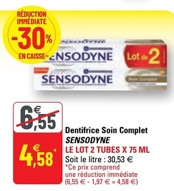 Promotions Dentifrice soin complet sensodyne - Sensodyne - Valide de 14/04/2021 à 25/04/2021 chez G20