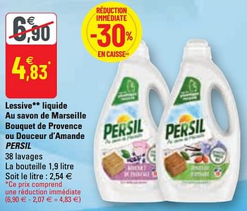 Promotions Lessive liquide au savon de marseille bouquet de provence ou douceur d`amande persil - Persil - Valide de 14/04/2021 à 25/04/2021 chez G20