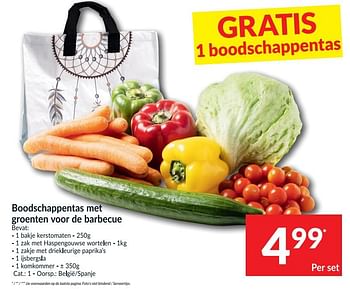 Promoties Boodschappentas met groenten voor de barbecue - Huismerk - Intermarche - Geldig van 20/04/2021 tot 25/04/2021 bij Intermarche