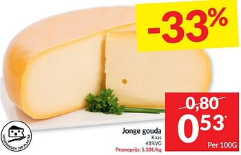 Promoties Jonge gouda kaas - Huismerk - Intermarche - Geldig van 20/04/2021 tot 25/04/2021 bij Intermarche