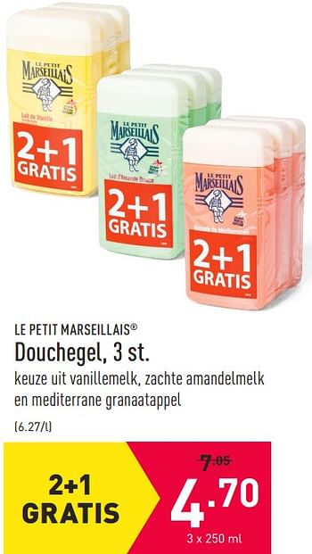 Promoties Douchegel - Le Petit Marseillais - Geldig van 23/04/2021 tot 30/04/2021 bij Aldi