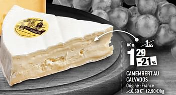 Promotions Camembert au calvados - Calvados - Valide de 14/04/2021 à 27/04/2021 chez Match