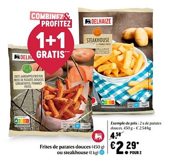 Promotions Patates douces - Produit Maison - Delhaize - Valide de 15/04/2021 à 21/04/2021 chez Delhaize