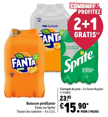 Promotions Fanta regular - Fanta - Valide de 15/04/2021 à 21/04/2021 chez Delhaize