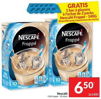 Promotions Nescafé café frappé - Nescafe - Valide de 20/04/2021 à 25/04/2021 chez Intermarche