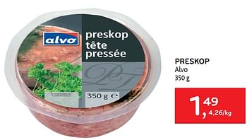 Promoties Preskop - Huismerk - Alvo - Geldig van 21/04/2021 tot 04/05/2021 bij Alvo