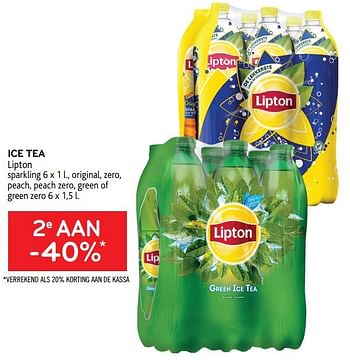 Promoties 2e aan -40% ice tea lipton - Lipton - Geldig van 21/04/2021 tot 04/05/2021 bij Alvo