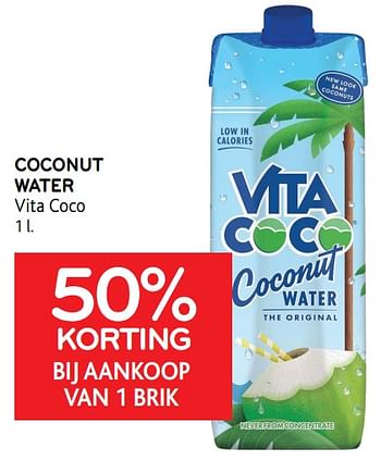 Promoties 50% korting bij aankoop van 1 brik coconut water vita coco - Vita Coco - Geldig van 21/04/2021 tot 04/05/2021 bij Alvo