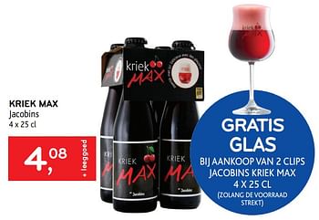 Promoties Kriek max jacobins - Jacobins - Geldig van 21/04/2021 tot 04/05/2021 bij Alvo