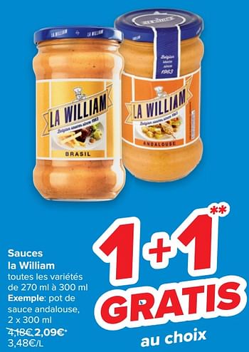 La William Pot De Sauce Andalouse En Promotion Chez Carrefour