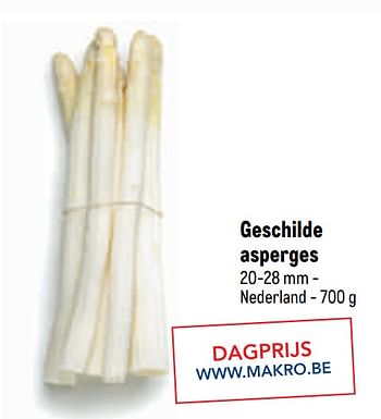 Promoties Geschilde asperges - Huismerk - Makro - Geldig van 21/04/2021 tot 04/05/2021 bij Makro