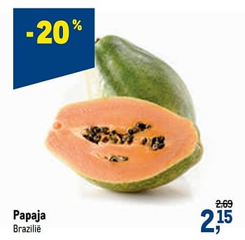 Promoties Papaja - Huismerk - Makro - Geldig van 21/04/2021 tot 04/05/2021 bij Makro