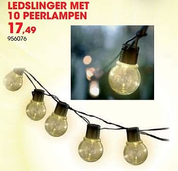 Promoties Ledslinger met 10 peerlampen - Merk onbekend - Geldig van 31/03/2021 tot 31/05/2021 bij Hubo