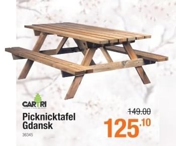 Promoties Picknicktafel gdansk - Cartri - Geldig van 15/04/2021 tot 05/05/2021 bij Cevo Market