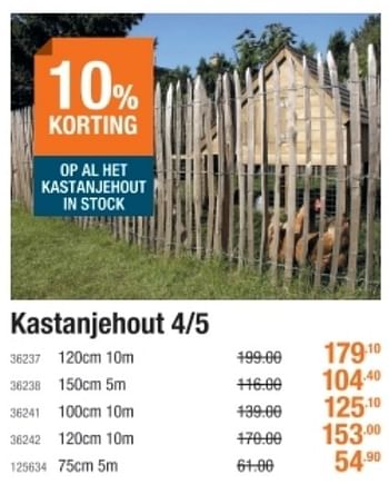 Promoties Kastanjehout - Huismerk - Cevo - Geldig van 15/04/2021 tot 05/05/2021 bij Cevo Market