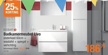 Promoties Badkamermeubel livo - Allibert - Geldig van 15/04/2021 tot 05/05/2021 bij Cevo Market