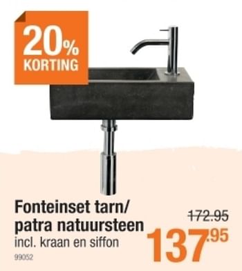 Promoties Fonteinset tarn- patra natuursteen - Huismerk - Cevo - Geldig van 15/04/2021 tot 05/05/2021 bij Cevo Market