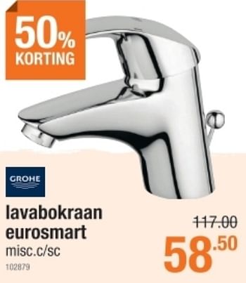 Promoties Lavabokraan eurosmart - Grohe - Geldig van 15/04/2021 tot 05/05/2021 bij Cevo Market