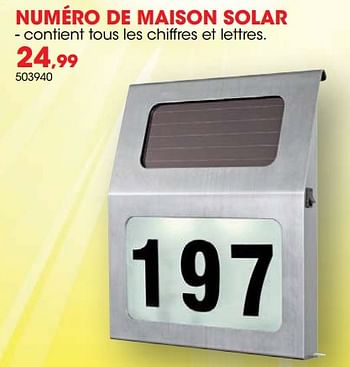 Promotions Numéro de maison solar - Eglo - Valide de 31/03/2021 à 31/05/2021 chez Hubo