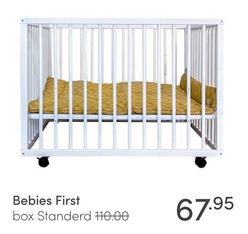 Promoties Bebies first box standerd - bebiesfirst - Geldig van 18/04/2021 tot 24/04/2021 bij Baby & Tiener Megastore