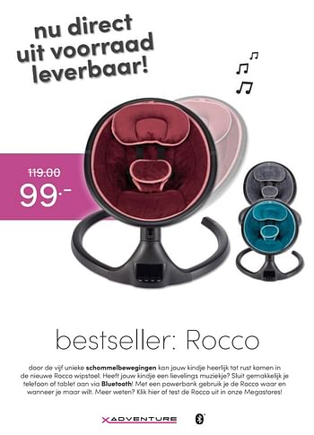 Promotions Bestseller: rocco - Xadventure - Valide de 18/04/2021 à 24/04/2021 chez Baby & Tiener Megastore
