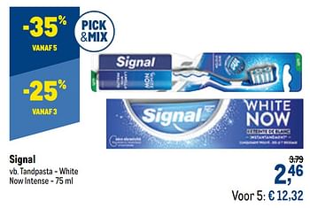 Promoties Signal tandpasta - white now intense - Signal - Geldig van 21/04/2021 tot 04/05/2021 bij Makro
