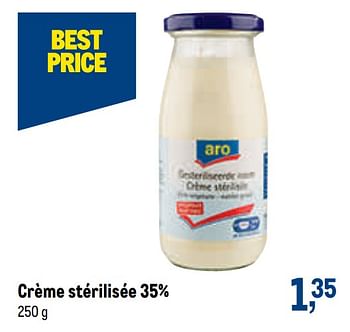 Promoties Crème stérilisée 35% - Artist & Co - Geldig van 21/04/2021 tot 04/05/2021 bij Makro