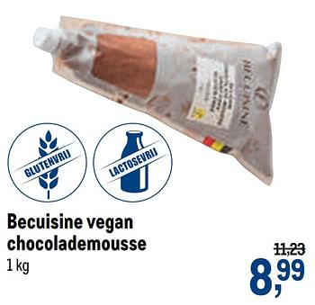 Promoties Becuisine vegan chocolademousse - Huismerk - Makro - Geldig van 21/04/2021 tot 04/05/2021 bij Makro