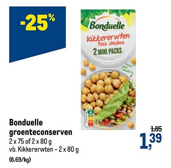 Promoties Bonduelle groenteconserven kikkererwten - Bonduelle - Geldig van 21/04/2021 tot 04/05/2021 bij Makro