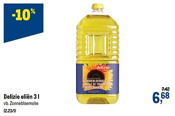 Promoties Delizio oliën zonnebloemolie - Delizio - Geldig van 21/04/2021 tot 04/05/2021 bij Makro