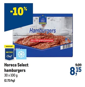 Promoties Horeca select hamburgers - Huismerk - Makro - Geldig van 21/04/2021 tot 04/05/2021 bij Makro