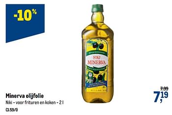 Promoties Minerva olijfolie niki - voor frituren en koken - Minerva - Geldig van 21/04/2021 tot 04/05/2021 bij Makro