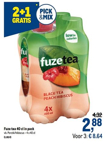 Promoties Fuze tea perzik-hibiscus - FuzeTea - Geldig van 21/04/2021 tot 04/05/2021 bij Makro