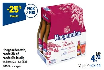 Promoties Hoegaarden wit rosée 3% - Hoegaarden - Geldig van 21/04/2021 tot 04/05/2021 bij Makro