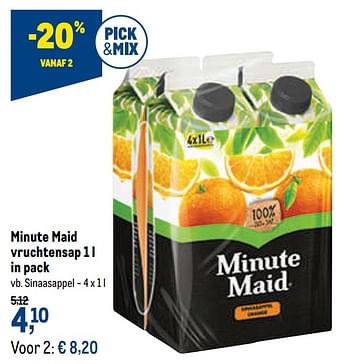 Promoties Minute maid vruchtensap sinaasappel - Minute Maid - Geldig van 21/04/2021 tot 04/05/2021 bij Makro