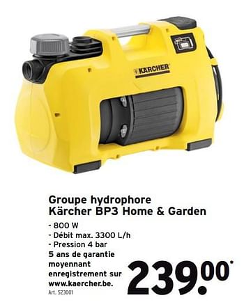 Promotions Groupe hydrophore kärcher bp3 home + garden - Kärcher - Valide de 07/04/2021 à 30/06/2021 chez Gamma
