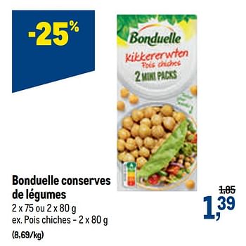 Promotions Bonduelle conserves de légumes pois chiches - Bonduelle - Valide de 21/04/2021 à 04/05/2021 chez Makro
